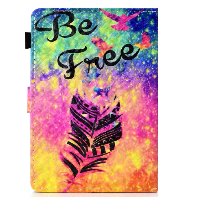 For 10 inch Universal Colored Drawing Stitching Leather Tablet Case(Feather) - 10 - 11 inch by buy2fix | Online Shopping UK | buy2fix