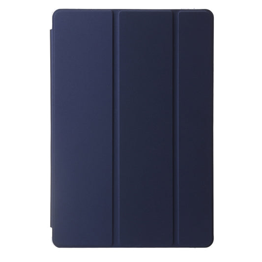 For Samsung Galaxy Tab S9 Ultra/S8 Ultra 3-Fold Clear Acrylic Leather Tablet Case(Dark Blue) by buy2fix