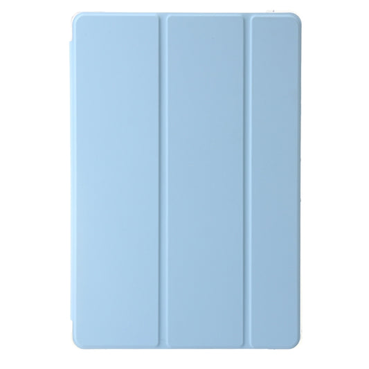 For Samsung Galaxy Tab S10 Ultra 3-Fold Clear Acrylic Leather Tablet Case(Ice Blue) by buy2fix