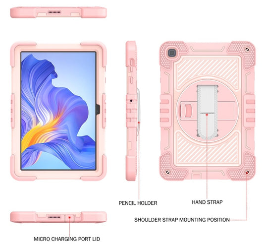 For Honor Pad X8 360 Degree Rotation PC Contrast Silicone Tablet Case(Rose Gold) - Honor by buy2fix | Online Shopping UK | buy2fix