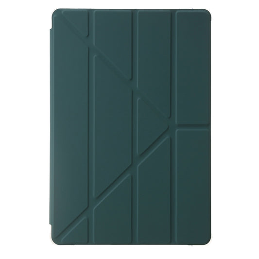 For Samsung Galaxy Tab S9 Clear Acrylic Deformation Leather Tablet Case(Deep Green) by buy2fix