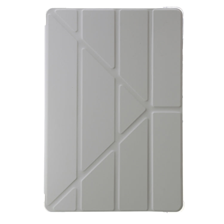 For Samsung Galaxy Tab S10+ / S9+ Clear Acrylic Deformation Leather Tablet Case(Grey) - Tab S10+ Cases by buy2fix | Online Shopping UK | buy2fix