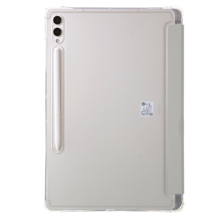 For Samsung Galaxy Tab S10+ / S9+ Clear Acrylic Deformation Leather Tablet Case(Grey) - Tab S10+ Cases by buy2fix | Online Shopping UK | buy2fix