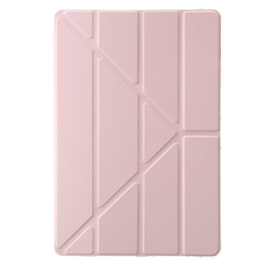 For Samsung Galaxy Tab S9 FE+ Clear Acrylic Deformation Leather Tablet Case(Pink) by buy2fix