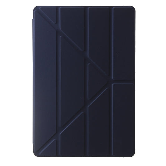 For Samsung Galaxy Tab S9 FE+ Clear Acrylic Deformation Leather Tablet Case(Dark Blue) by buy2fix