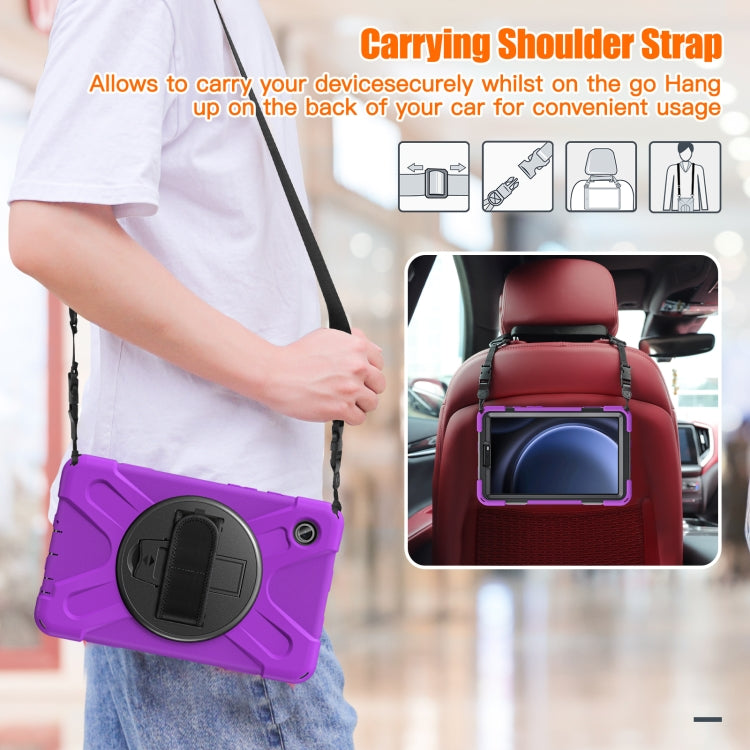 For Samsung Galaxy Tab A9+ Rotary Handle Grab TPU + PC Tablet Case(Purple) - Galaxy Tab A9+ by buy2fix | Online Shopping UK | buy2fix