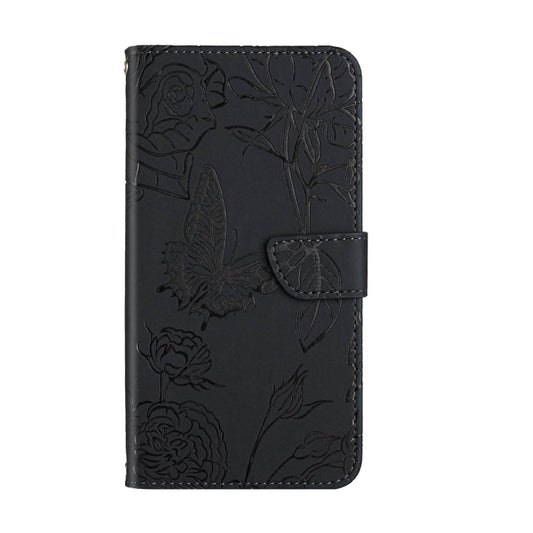 For Google Pixel 9 Pro Skin Feel Butterfly Embossed Flip Leather Phone Case(Black) by buy2fix