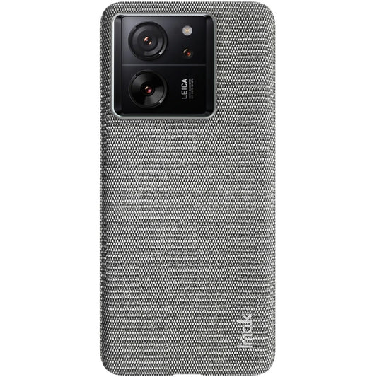 For Xiaomi 13T 5G / 13T Pro 5G imak Ruiyi Series Cloth Texture PU + PC Phone Case(Light Grey) by imak