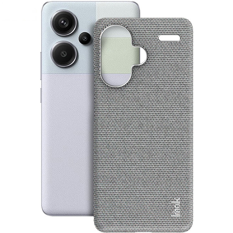 For Xiaomi Redmi Note 13 Pro+ 5G imak Ruiyi Series Cloth Texture PU + PC Phone Case(Light Grey) - Xiaomi Cases by imak | Online Shopping UK | buy2fix