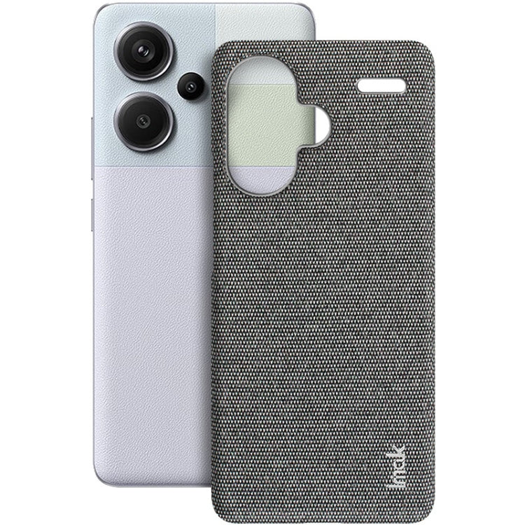 For Xiaomi Redmi Note 13 Pro+ 5G imak Ruiyi Series Cloth Texture PU + PC Phone Case(Dark Grey) - Xiaomi Cases by imak | Online Shopping UK | buy2fix