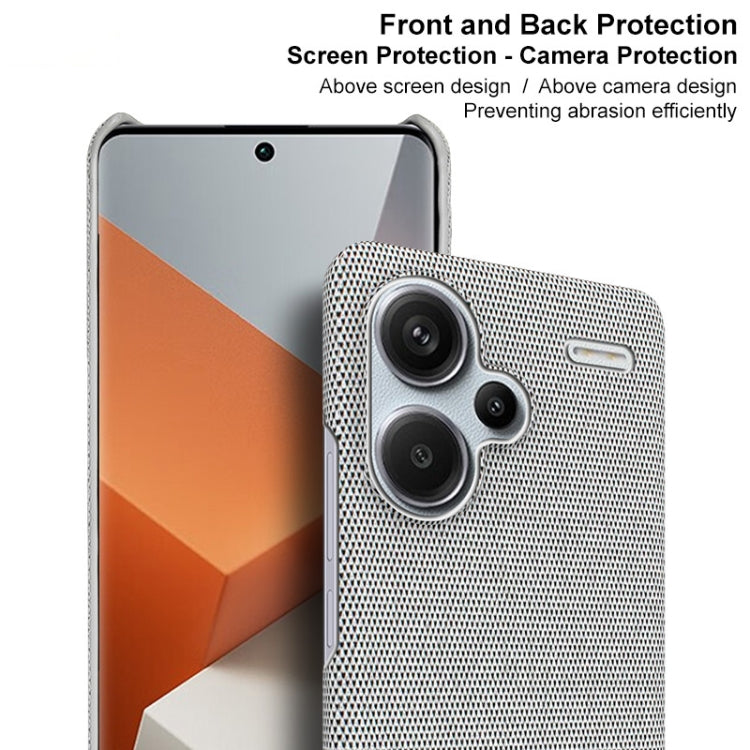 For Xiaomi Redmi Note 13 Pro+ 5G imak Ruiyi Series Cloth Texture PU + PC Phone Case(Dark Grey) - Xiaomi Cases by imak | Online Shopping UK | buy2fix