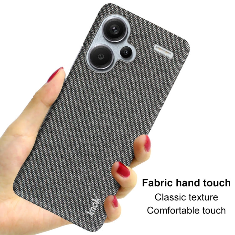 For Xiaomi Redmi Note 13 Pro+ 5G imak Ruiyi Series Cloth Texture PU + PC Phone Case(Dark Grey) - Xiaomi Cases by imak | Online Shopping UK | buy2fix