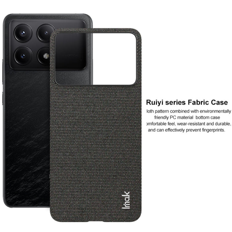 For Xiaomi Redmi K70 5G/K70 Pro 5G imak Ruiyi Series Cloth Texture PU + PC Phone Case(Light Grey) - Xiaomi Cases by imak | Online Shopping UK | buy2fix