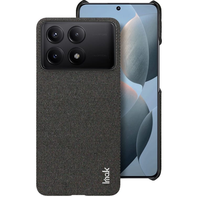 For Xiaomi Poco X6 Pro 5G/Redmi K70E 5G imak Ruiyi Series Cloth Texture PU + PC Phone Case(Black) - Xiaomi Cases by imak | Online Shopping UK | buy2fix