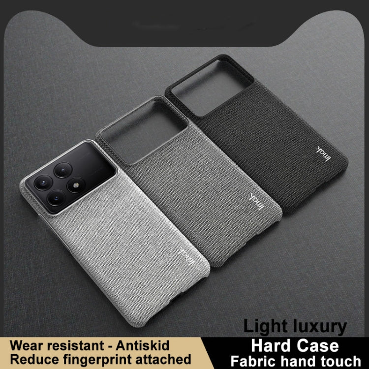 For Xiaomi Poco X6 Pro 5G/Redmi K70E 5G imak Ruiyi Series Cloth Texture PU + PC Phone Case(Black) - Xiaomi Cases by imak | Online Shopping UK | buy2fix