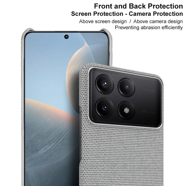 For Xiaomi Poco X6 Pro 5G/Redmi K70E 5G imak Ruiyi Series Cloth Texture PU + PC Phone Case(Black) - Xiaomi Cases by imak | Online Shopping UK | buy2fix