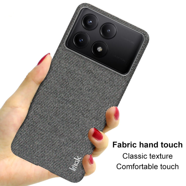 For Xiaomi Poco X6 Pro 5G/Redmi K70E 5G imak Ruiyi Series Cloth Texture PU + PC Phone Case(Black) - Xiaomi Cases by imak | Online Shopping UK | buy2fix