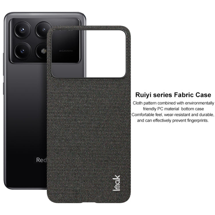 For Xiaomi Poco X6 Pro 5G/Redmi K70E 5G imak Ruiyi Series Cloth Texture PU + PC Phone Case(Black) - Xiaomi Cases by imak | Online Shopping UK | buy2fix
