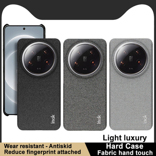 For Xiaomi 14 Ultra 5G imak Ruiyi Series Cloth Texture PU + PC Phone Case(Light Grey) by imak