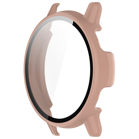 For Garmin vivoactive 5 / Active 5 PC + Tempered Film Integrated Watch Protective Case(Pink) by buy2fix