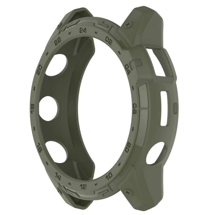 For Garmin Tactix 7 Amoled Armor Hollow TPU Watch Protective Case(Green) - Watch Cases by buy2fix | Online Shopping UK | buy2fix