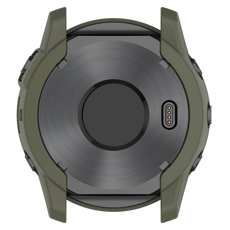 For Garmin Tactix 7 Amoled Armor Hollow TPU Watch Protective Case(Green) - Watch Cases by buy2fix | Online Shopping UK | buy2fix