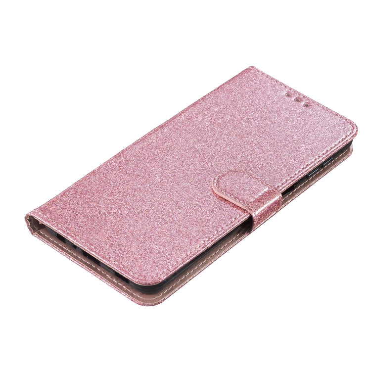For Motorola Moto G Play 2024 Glitter Powder Flip Leather Phone Case(Rose Gold) by buy2fix