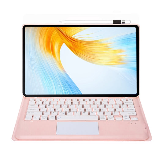 For Lenovo Xiaoxin Pad Pro 12.7 inch AM24-A TPU Ultra-thin Detachable Bluetooth Keyboard Tablet Leather Case with Touchpad(Pink) by buy2fix