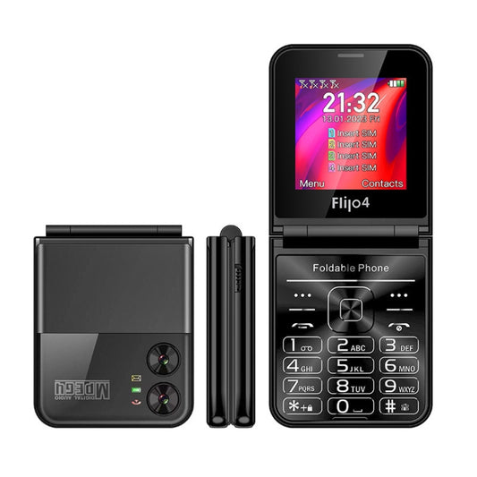 UNIWA F265 Flip Style Phone, 2.55 inch Mediatek MT6261D, FM, 4 SIM Cards, 21 Keys(Gold) by UNIWA