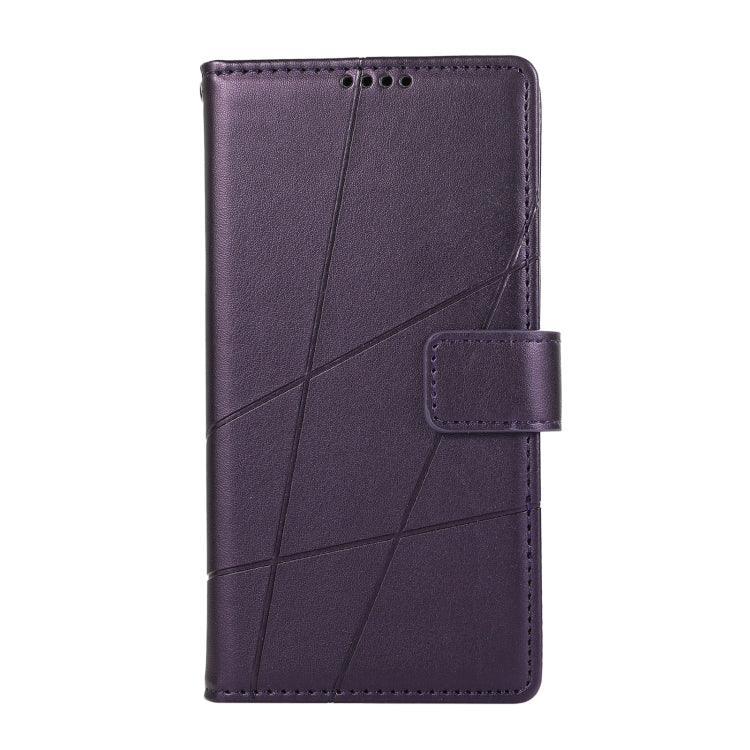 For Xiaomi 13 Pro PU Genuine Leather Texture Embossed Line Phone Case(Purple) - Xiaomi Cases by buy2fix | Online Shopping UK | buy2fix