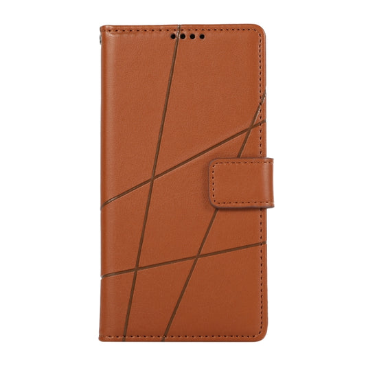 For Xiaomi Redmi Note 12 Pro+ 5G Global PU Genuine Leather Texture Embossed Line Phone Case(Brown) by buy2fix