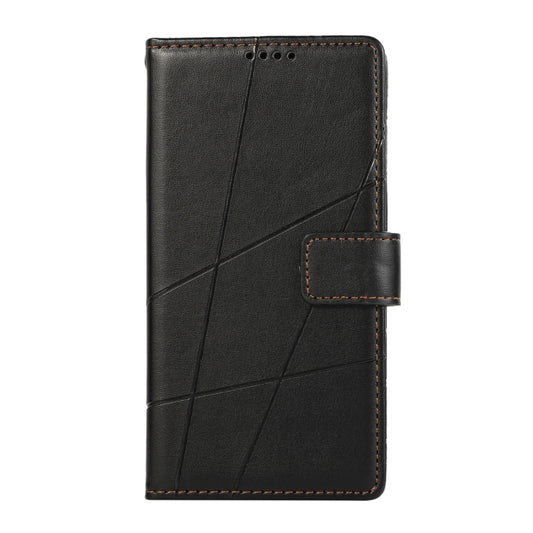 For Xiaomi Redmi Note 12 4G PU Genuine Leather Texture Embossed Line Phone Case(Black) by buy2fix