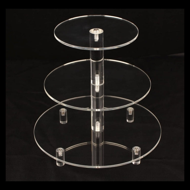 YX062 3 Tier Acrylic Circular Cupcake Stand by buy2fix