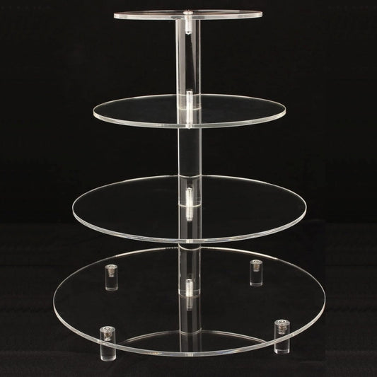 YX064 4 Tier Acrylic Circular Cupcake Stand by buy2fix