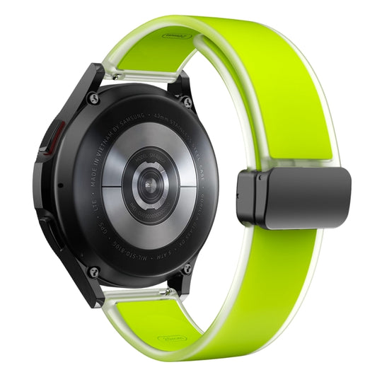 For Samsung Galaxy Watch6 / 5 / 4 Translucent Magnetic Black Buckle Silicone Watch Band(Green) by buy2fix