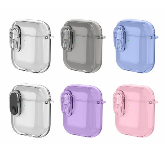 For AirPods 1 / 2 Ice Crystals Shockproof Earphone Protective Case(Purple) by buy2fix