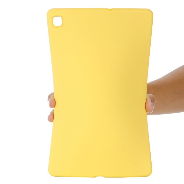For Samsung Galaxy Tab S6 Lite 2024 Pure Color Liquid Silicone Shockproof Tablet Case(Yellow) by buy2fix