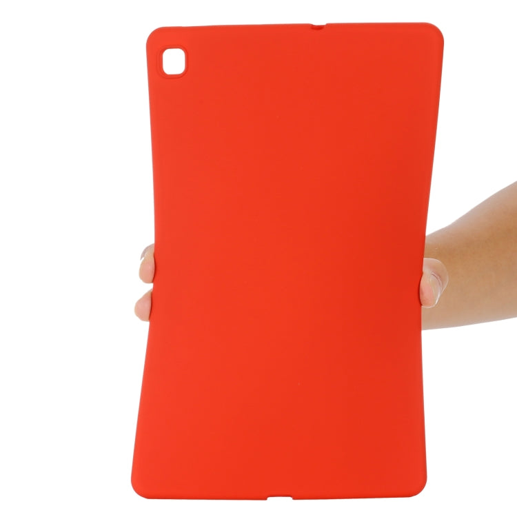 For Samsung Galaxy Tab S6 Lite 2024 Pure Color Liquid Silicone Shockproof Tablet Case(Red) by buy2fix