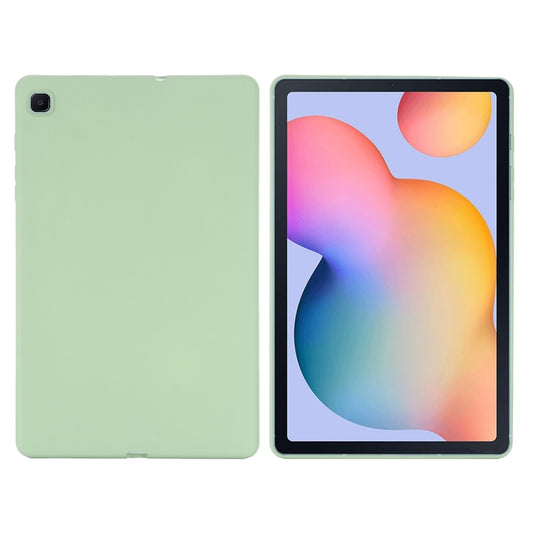 For Samsung Galaxy Tab S6 Lite 2024 Pure Color Liquid Silicone Shockproof Tablet Case(Green) by buy2fix
