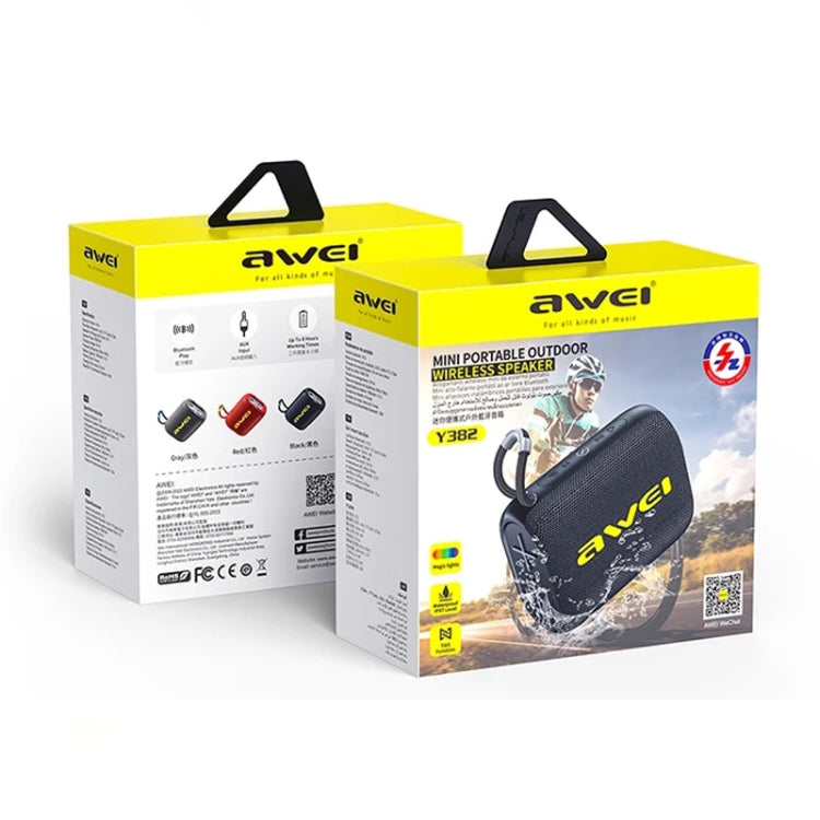 awei Y382 TWS Outdoor Portable Bluetooth Speaker(Black) - Mini Speaker by awei | Online Shopping UK | buy2fix