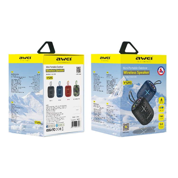 awei Y526 TWS Mini Portable Outdoor Bluetooth Speaker(Blue) - Mini Speaker by awei | Online Shopping UK | buy2fix
