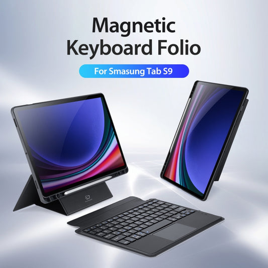 For Samsung Galaxy Tab S9 DUX DUCIS DK Floating Magnetic Keyboard Leather Tablet Case with Holder(Black) by DUX DUCIS