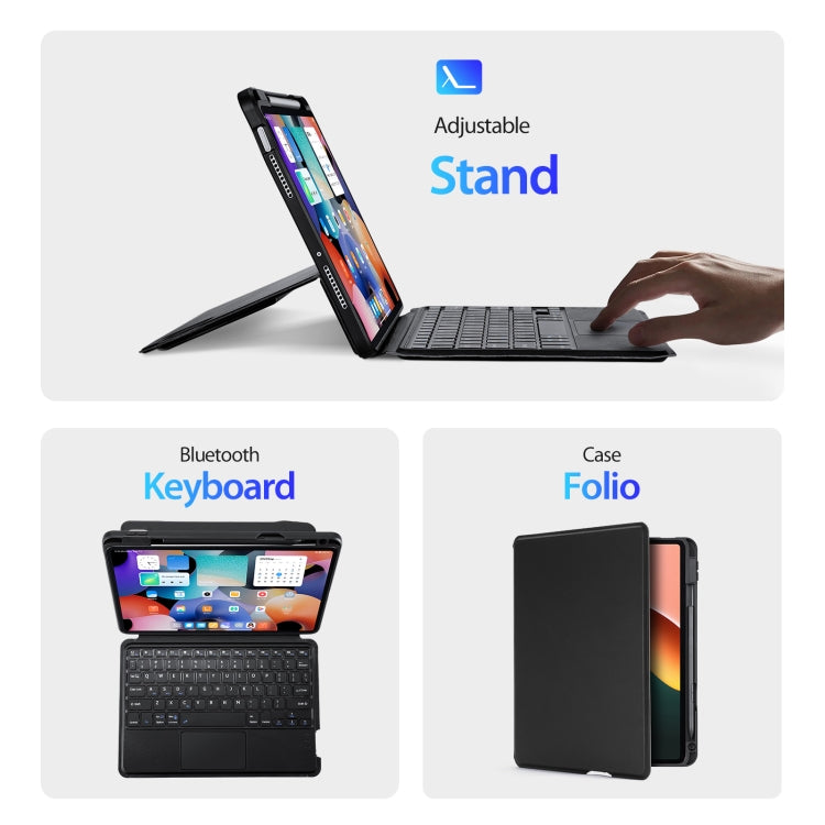 For Xiaomi Pad 5 / 5 Pro DUX DUCIS DK Floating Magnetic Keyboard Leather Tablet Case with Holder(Black) - Xiaomi Keyboard by DUX DUCIS | Online Shopping UK | buy2fix