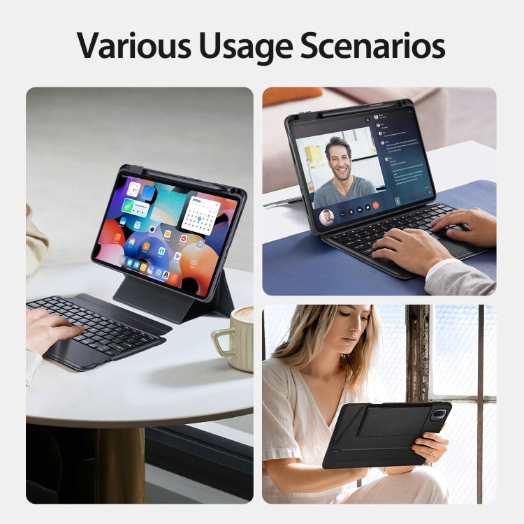 For Xiaomi Pad 5 / 5 Pro DUX DUCIS DK Floating Magnetic Keyboard Leather Tablet Case with Holder(Black) - Xiaomi Keyboard by DUX DUCIS | Online Shopping UK | buy2fix