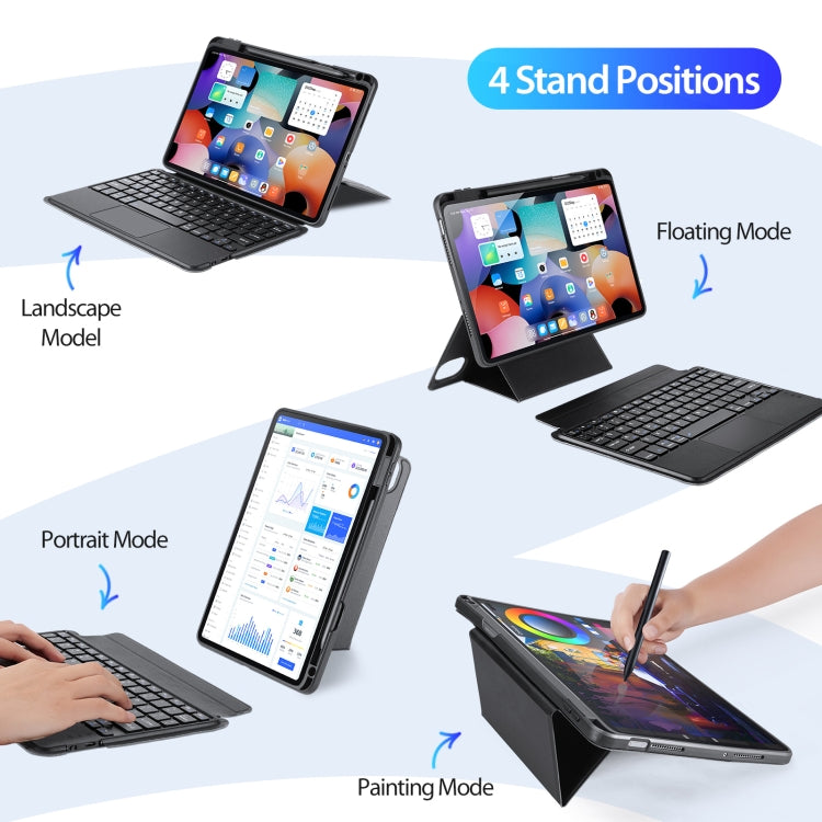 For Xiaomi Pad 5 / 5 Pro DUX DUCIS DK Floating Magnetic Keyboard Leather Tablet Case with Holder(Black) - Xiaomi Keyboard by DUX DUCIS | Online Shopping UK | buy2fix