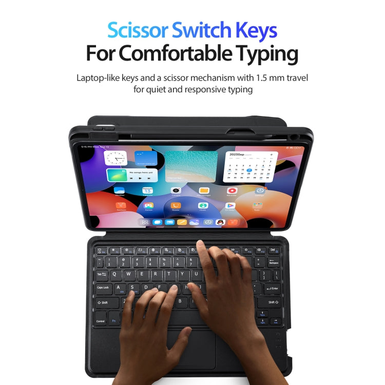 For Xiaomi Pad 5 / 5 Pro DUX DUCIS DK Floating Magnetic Keyboard Leather Tablet Case with Holder(Black) - Xiaomi Keyboard by DUX DUCIS | Online Shopping UK | buy2fix
