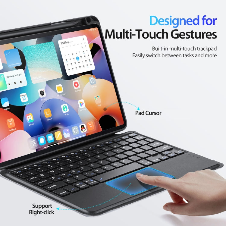 For Xiaomi Pad 5 / 5 Pro DUX DUCIS DK Floating Magnetic Keyboard Leather Tablet Case with Holder(Black) - Xiaomi Keyboard by DUX DUCIS | Online Shopping UK | buy2fix