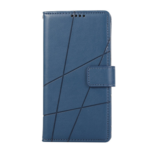 For Google Pixel 9 Pro PU Genuine Leather Texture Embossed Line Phone Case(Blue) by buy2fix