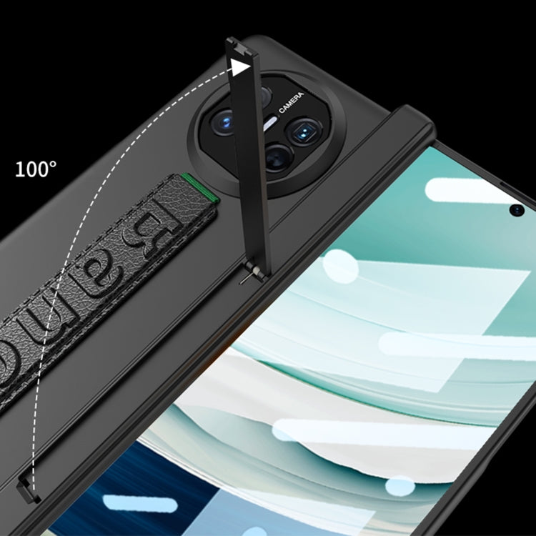 For Huawei Mate X5 GKK Wristband Integrated HD Film Magnetic Hinge Phone Case(Silver) - Huawei Cases by GKK | Online Shopping UK | buy2fix