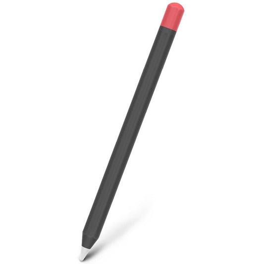 For Apple Pencil 2 Stylus Touch Pen Split Contrast Color Silicone Protective Case(Classic Red and Black) by buy2fix